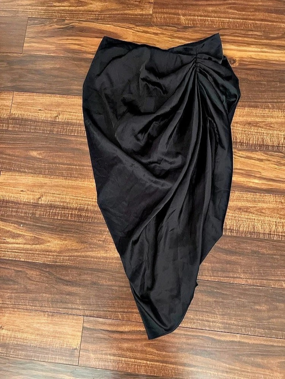 SHEIN Black Gathered Maxi Dress Size L